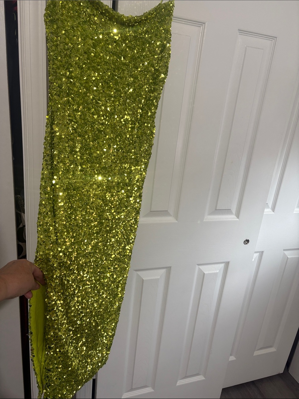 Sachin + Babi Lime Sequin Table Runner